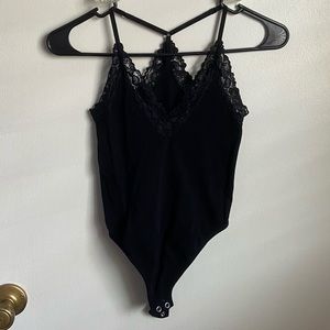 Bodysuit W/ Lace Trimming